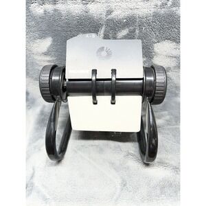 Vintage Open Rotary Classic Rolodex Card File Black Metal Frame with Cards